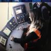student on the simulator with instructor